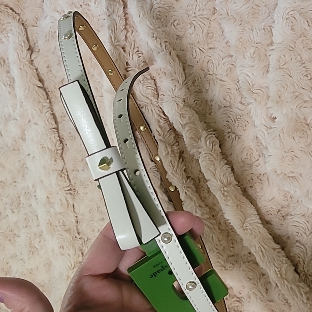 Kate Spade Cream Belt with Gold Accents Woman Size L
